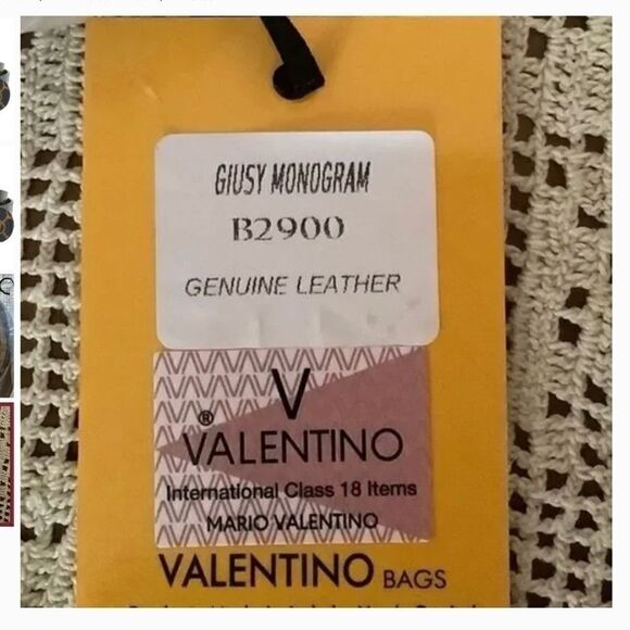 NWT VALENTINO AUTHENTIC MARIO VALENTINO GIUSY MONOGRAM LEATHER BLACK BELT​​ - Picture 4 of 4